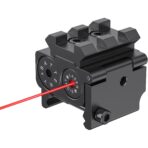 Offset Picatinny Rail Mount Red Laser Sight with Dual Rail