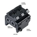 Offset Picatinny Rail Mount Red Laser Sight with Dual Rail - Image 2