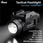 Rechargeable Picatinny Rail Mount Tactical Weapon Light - Image 2