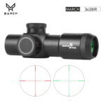 MARCH 3X28IR Compact Tactical Scope - 3X Magnification with Red Green Crosshair