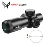 MARCH 3X28IR Compact Tactical Scope - 3X Magnification with Red Green Crosshair - Image 4